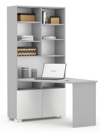 Бюро с етажерка ляво UNI Grey