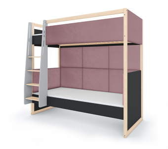 Двуетажно легло Dual Dark Pink ляво