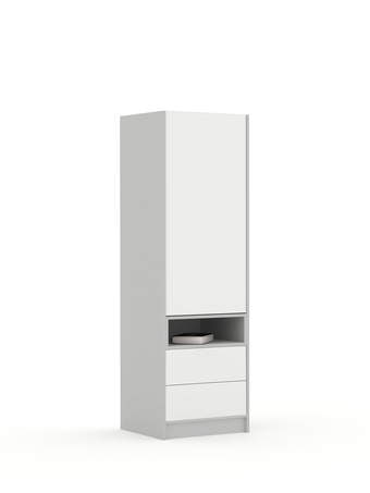 Гардероб 60-2-60P/200 White Grey