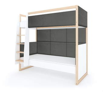 Двуетажно легло Dual White Anthracite ляво