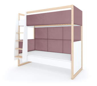 Двуетажно легло Dual White Pink ляво