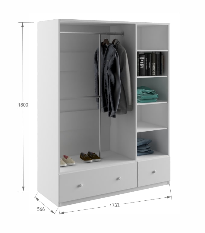 Szafa 135 Bianco Fiori