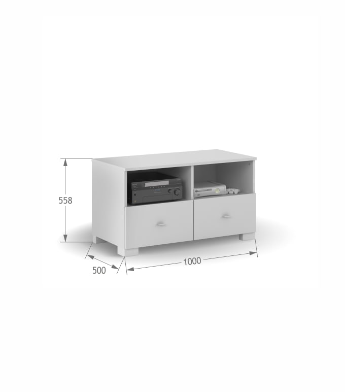 Телевизонен шкаф 100 UNI White - Meblik